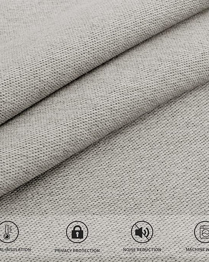 Easy-Going Linen Look Blackout Curtain 42x63 Inch Window Curtain Drapes for Bedroom, Living Room Thermal Insulated Room Darkening (Set of 2 Panels, Natural)