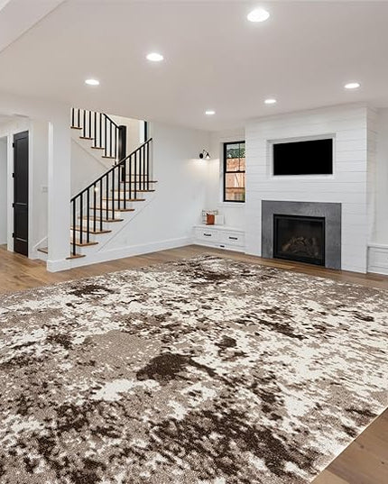 Keen Home Design Area Rugs - 10x14 Non-Shedding, Abstract Rugs for Kitchen, Living Room, Bedroom, Dining Room, Entryway - Size: 9'10" x 14', Multi