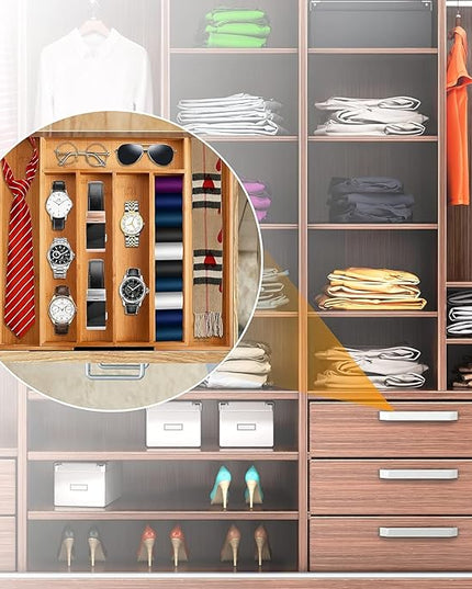 Kitchen Silverware Drawer Organizer and Storage Flatware Cutlery Utensil Holder Spice Rack Containers Bathroom Counter Cabinet Office Desk Makeup Drawer Tray Kitchen and Dining Tools Decor Accessories