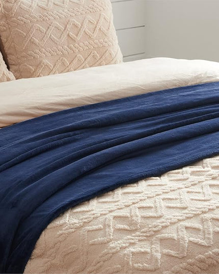 Bedsure GentleSoft Navy Blue Throw Blanket for Couch - 300GSM Soft Cozy Fleece Blankets for Home Decor Gifts, 50x60 Inches