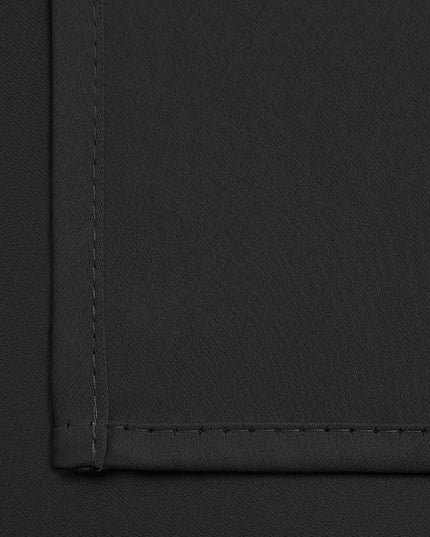 Yakamok Room Darkening Grommet Window Drapes Thermal Insulated Light Blocking Blackout Curtains for Bedroom(Black,38Wx36L,2 Panels)
