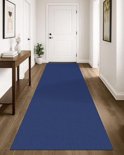 KOZYFLY Washable Runner Rug 3x10 ft Hallway Kitchen Runner Rugs with Rubber Backing Bobo Entryway Runner Indoor, Long Carpet Runners for Hall Kitchen Entryway, Royal Blue