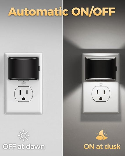 DORESshop LED Night Light[4 Pack], Night Lights Plug into Wall, 3 Level Brightness Adjustable Plug in Night Light, Dusk to Dawn Sensor, Nightlights for Adults, Bedroom, Bathroom, Hallway, 5000K