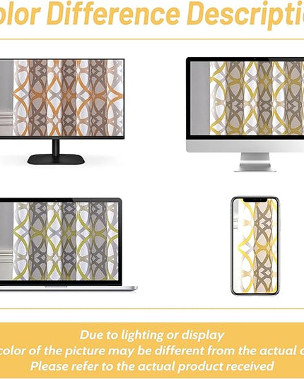 DriftAway Alexander 80% Blackout Curtains for Living Room 250GSM Pattern Match Thermal Insulated Room Darkening Geo Moroccan Mid Century Grommet Bedroom Drapes 2 Panels 52 Inch by 84 Inch Yellow Gray