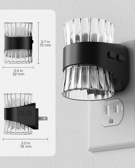 Night Light, Night Lights Plug into Wall, LED Clear Night Light for Kids, Adjustable Brightness NightLights with Dusk to Dawn Sensor for Bedroom Bathroom, 3000K/4000k/5000K, 2 Pack