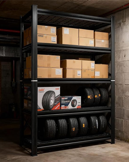 72''H Wire Shelving Unit, 3020 Lbs Heavy-Duty Garage Storage Shelves, 5-Tier Adjustable Reinforced Shelves for Laundry Rooms, Basements, Kitchens&Outdoor (36''W*16''D*72''H, 5-TIER-wire shelving)