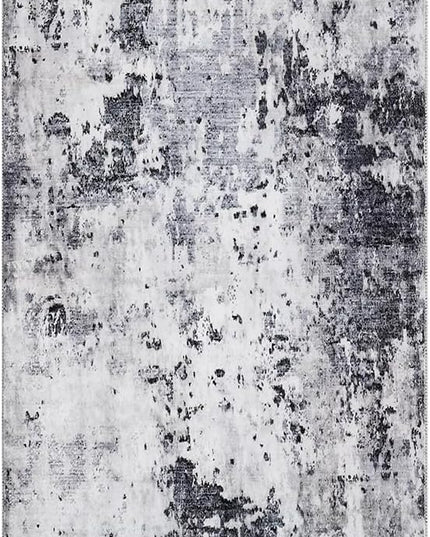 Modern Abstract 2x7 Runner Rug Washable Non Slip Stain Resistant Rug for Hallway Kitchen Bedroom Non Shedding Low Pile Indoor Floor Cover,Grey