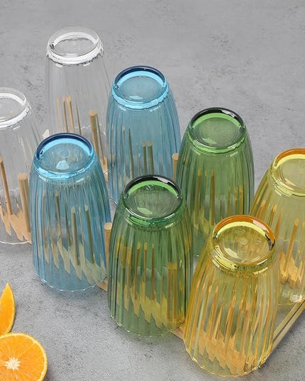 Acrylic Clear Highball Plastic Cups | Plastic Reusable Tumblers 20oz (Set of 8) | Stackable | BPA-free Tumblers | Shatterproof | Top-rack Dishwasher Safe