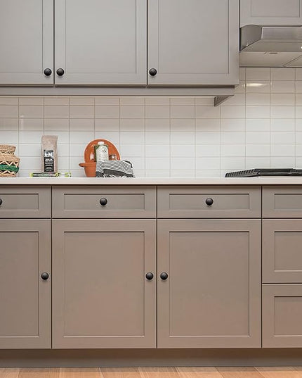 Ravinte 15 Pack Matte Black Round Zinc Cabinet Knobs for Kitchen Bathroom Closet Dresser Cabinets