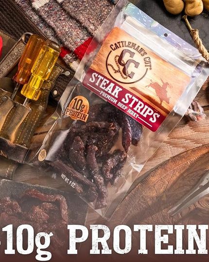 Cattleman's Cut Texas Style Flank Steak Beef Jerky, 9 Ounce