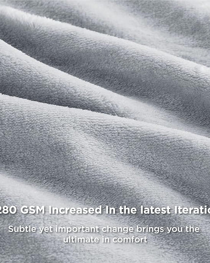 Bedsure GentleSoft Fleece Bed Blankets Full Size Light Grey - Soft Lightweight Plush Fuzzy Cozy Luxury Blanket Microfiber, 84x90 inches