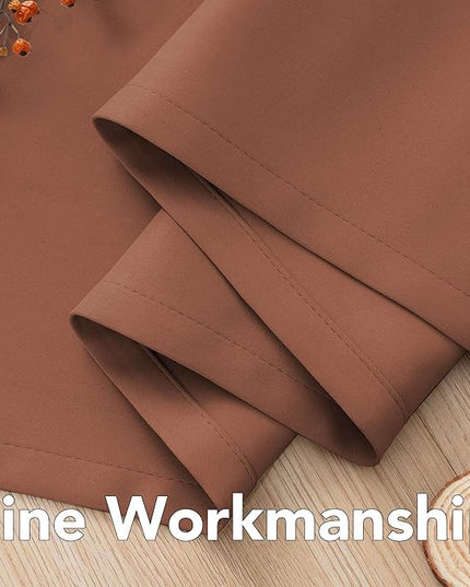 H.VERSAILTEX Room Darkening Curtains for Living Room Light Reducing Thermal Insulated Window Treatment Panels/Drapes Grommet Top 2 Panels (Washed Spice - 52 x 84 Inches)