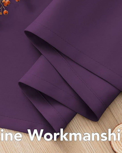 H.VERSAILTEX Blackout Curtains/Draperies/Drapes for Bedroom 108 Inches Long, Extra Long Thermal Insulated Window Treatment Light Blocking Grommet Privacy Curtains, Plum Purple, 2 Panels
