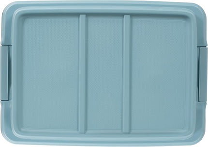 Hefty HI-RISE 32 Qt Stackable Storage Bins with Lids – 6 Pack Clear Plastic Under Bed Storage Containers, Shoe Organizer Boxes with XL Lid-Locking Latches, Comfort-Grip Handles, Durable Double Rim