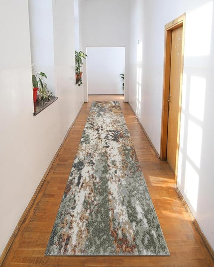 Keen Home Design Area Rugs - 2x20 Non-Shedding, Abstract Rugs for Kitchen, Living Room, Bedroom, Dining Room, Entryway - Size: 2'8" x 20', Multi