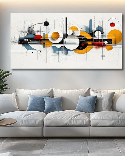 FUHAIHUA Large Wall Decor For Living Room Canvas Wall Art For Office Wall Decorations For Bedroom Abstract Line Pictures Artwork Room Home Decor 24x48 In