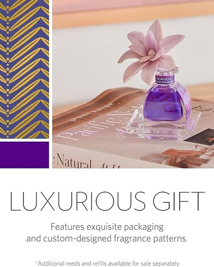 AGRARIA PetiteEssence Flower and Reed Diffuser Set, Hand Crafted Sola Flower Botanical Home Fragrance Set, Scented Oil Gift for All Occasions
