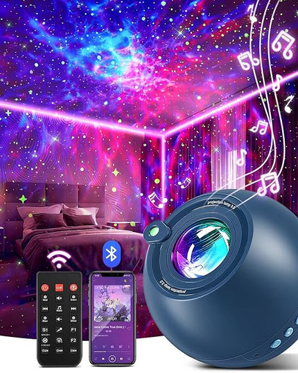 Star Projector Galaxy Projector for Bedroom, 15 White Noises+15 Colors Galaxy Night Light Projector for Kids Room,Bluetooth White Noise Machine for Sleeping Star Lights,Shower Lamp Gifts for Teen Boys