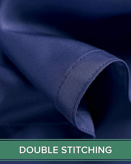 Pure Bamboo Split King Sheets, Genuine 100% Organic Viscose Derived from Bamboo Bed Sheet Set, Soft & Cooling, Double Stitching, 2 Fitted Sheets (Split King, Cobalt Blue)