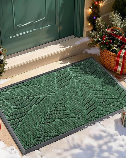 Yimobra 36x24 Large Door Mat Outdoor Indoor, All-Season Waterproof Door Mat Outside Entrance, All-Weather Non-Slip Outside Doormat for Garage Patio Entryway, Green