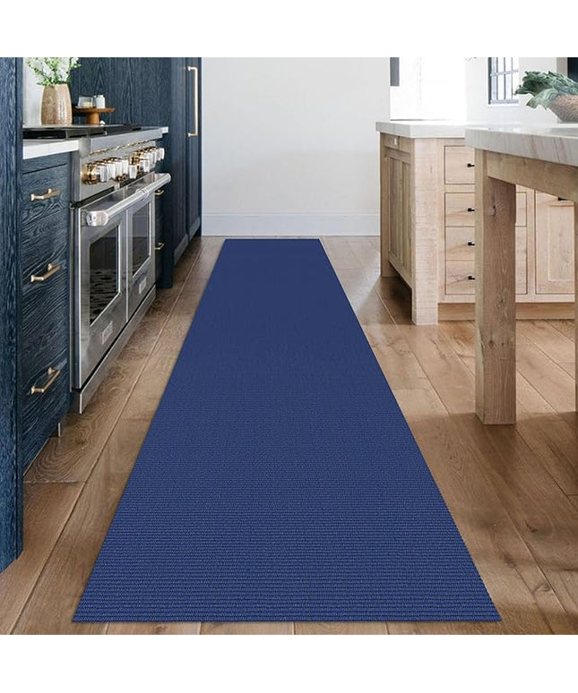 KOZYFLY Washable Runner Rug 2x12 ft Hallway Kitchen Runner Rugs with Rubber Backing Entryway Runner Indoor, Extra Long Carpet Runners for Hall Kitchen Entryway, Royal Blue