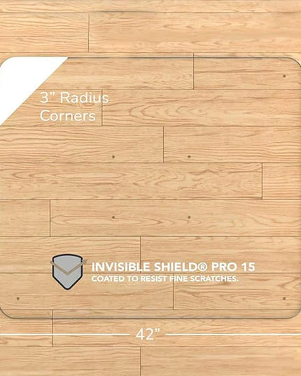 Vitrazza Glass Chair Mat 36” x 42” Superior ¼ Thick, Luminoso Low-Iron Ultra Clear, Certified Tempered Safety Glass, Delivers a Smooth Glide, Protects Carpet or Wood, Beautiful in Home or Office.