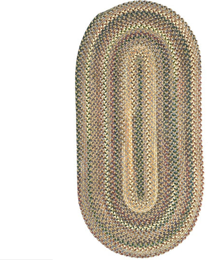 Capel American Heritage Moss Multi 8' 0" X 10' 0" Oval Braided Rug