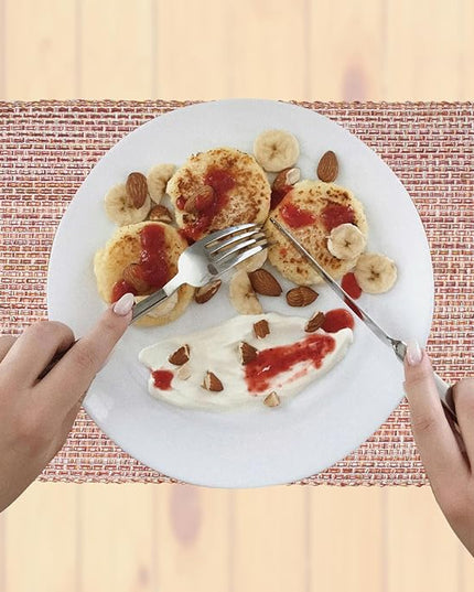 Urban Villa Placemats Fall 100% Cotton Fused Placemats 14''x 20'' Over Sized Set of 6 Placemats Every Day Use Heavier QualityPlacemats