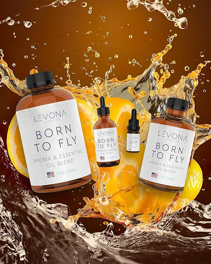 Levona Scent Essential Oils - Scents for Home, Hotel & Office Use - Perfect for Home Diffuser & Humidifiers - Aroma Fragrance Oil, Ideal for Massage, Relaxation, and Spa - Born to Fly, 120ml
