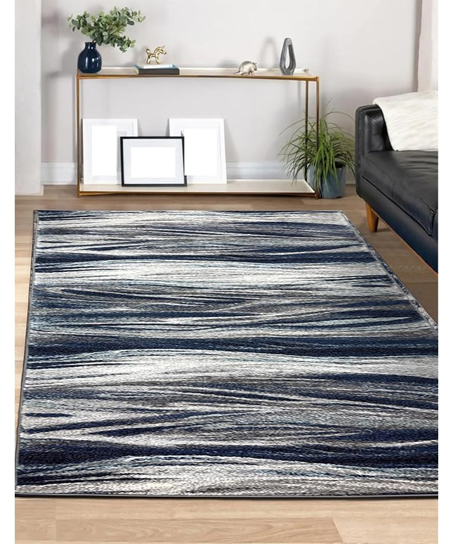 Keen Home Design Area Rugs - 9x12 Non-Shedding, Abstract Rugs for Kitchen, Living Room, Bedroom, Dining Room, Entryway - Size: 9'2" x 11'11", Multi