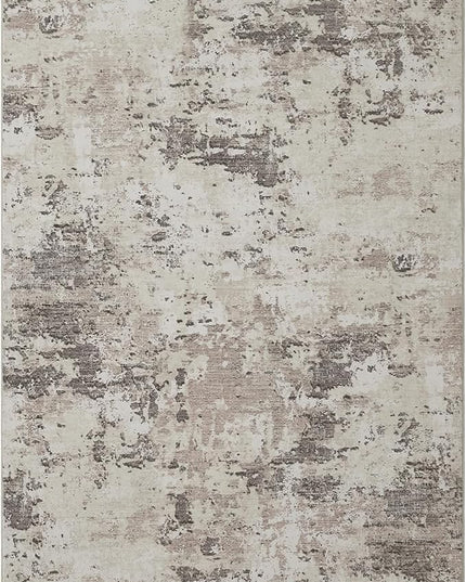 Modern Abstract Area Rug 8x10 Non Slip Non Shedding Rug Low Pile Stain Resistant for Bedroom Living Room,Brown Grey