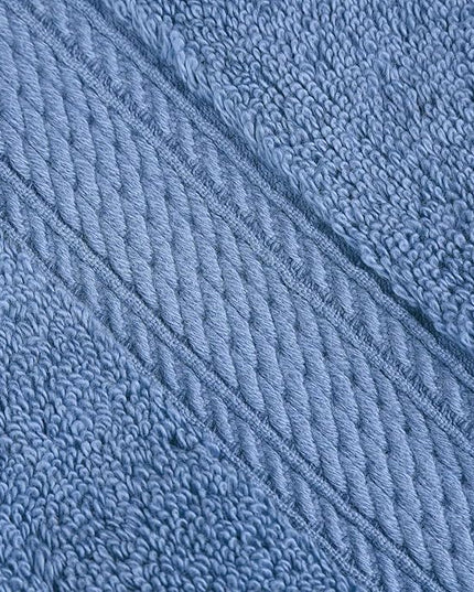 Superior Egyptian Cotton Pile 9 Piece Towel Set, Includes 3 Bath, 3 Hand, 3 Face Towels/Washcloths, Ultra Soft Luxury Towels, Thick Plush Essentials, Guest Bath, Spa, Hotel Bathroom, Denim Blue