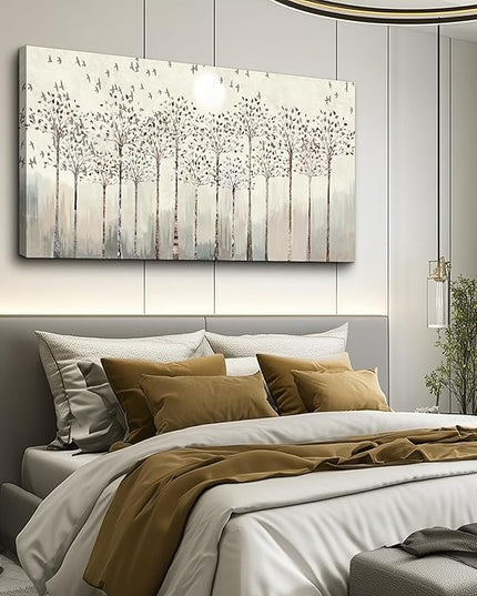 Canvas Wall Art for Living Room Trees and Birds Abstract Paintings kitchen Wall Decor Office Canvas Prints Artworks Pictures Wall Decorations for Bedroom,Large size Fashion Modern Home Decoration