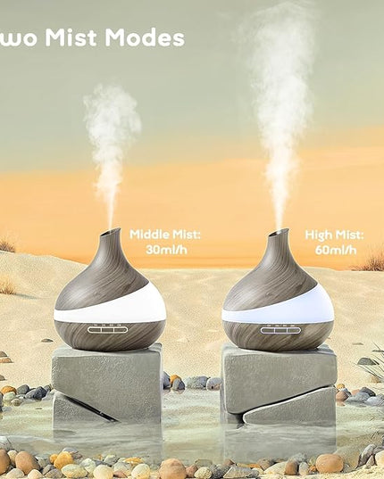 500ML Essential Oil Diffuser: Aroma Diffuser with Remote Control for Hotel Spa Yoga Room - Humidifiers for Bedroom with 14 Colors LED Night Light for Kids/Women Home Relaxation