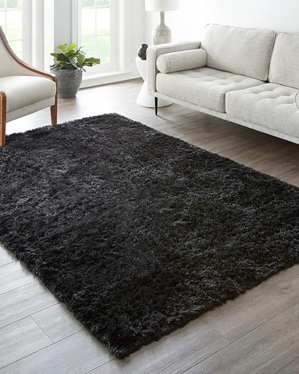 Ophanie 6x9 Black Rugs for Living Room, LargeFluffy Shag Fuzzy Plush Soft Living Room Area Rugs, Floor Shaggy Carpets for Bedroom, Carpet for Kids Boys Girls Dorm Nursery Home Decor Aesthetic