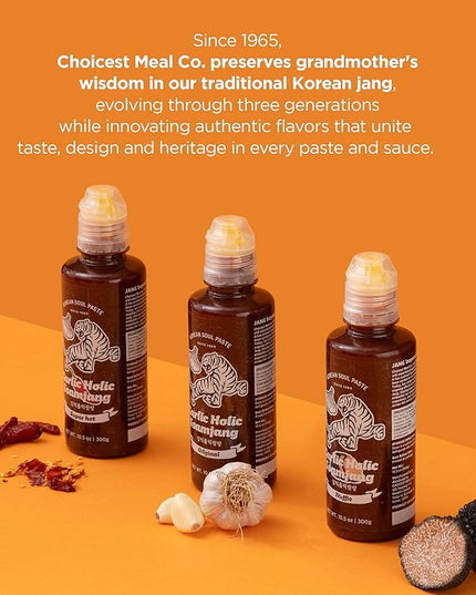Korean Garlic Holic Ssamjang Super Hot - Extreme Heat Seasoned Bean Paste for Korean BBQ Essential, Barbecue Dipping Sauce, Mix of Gochujang & Deonjang - Vegan, Non-GMO, 10.1 oz.