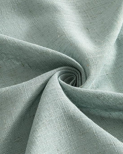 MIULEE Sea Green Linen Curtains 96 Inch Long for Bedroom Living Room, Soft Thick Linen Textured Window Drapes Semi Sheer Light Filtering Back Tab Rod Pocket Burlap Look Aqua Decor, 2 Panels