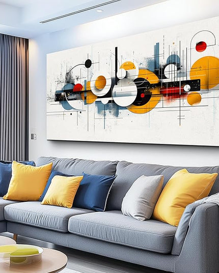 FUHAIHUA Large Wall Decor For Living Room Canvas Wall Art For Office Wall Decorations For Bedroom Abstract Line Pictures Artwork Room Home Decor 24x48 In