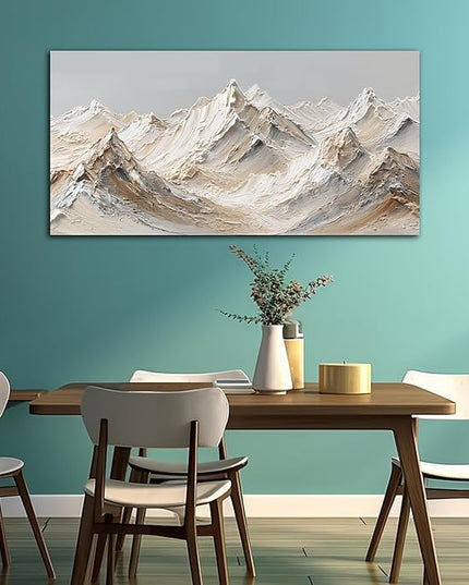 Grey Mountain Canvas Art Minimalist Wall Art Large Abstract Wall Decor Painting Nature Artwork for Living Room Bedroom Dining Room Office 29" x 59"