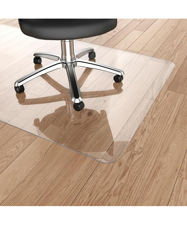 Warmstar Clear Office Chair Mat for Hardwood Floor,47"x47" Plastic Floor Mat Clear Rolling Mat for Office Chair No Curling,Heavy Duty Clear Desk Chair Mat Wood Tile Floor Mat for Office & Home