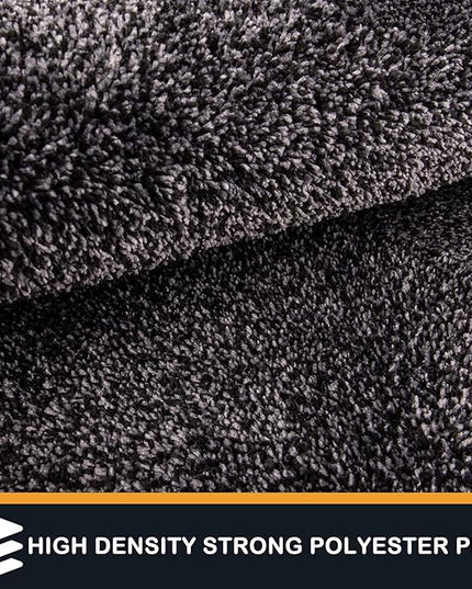 PURRUGS Dirt Trapping Door Mat 31.5" x 70", Non-Slip Machine Washable Entry Rug, Shoe Scraper, Dog Doormat, Super Absorbent Welcome Mat for Front & Back Door, Muddy Shoes & Paws, Charcoal