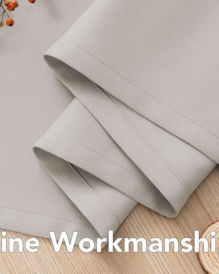 H.VERSAILTEX Premium Blackout Thermal Insulated Room Darkening Curtains for Bedroom/Living Room - Classic Grommet Top (2 Panels, Stone, 52 Inch by 84 Inch)