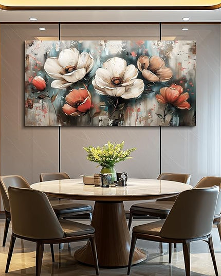 FUHAIHUA Canvas Wall Decor For Bedroom Wall Art For Living Room Office Decorations Boho Wall Paintings Flowers Landscape Pictures Artwork Aesthetic Posters kitchen Home Decor Ready To Hang 20x40 In