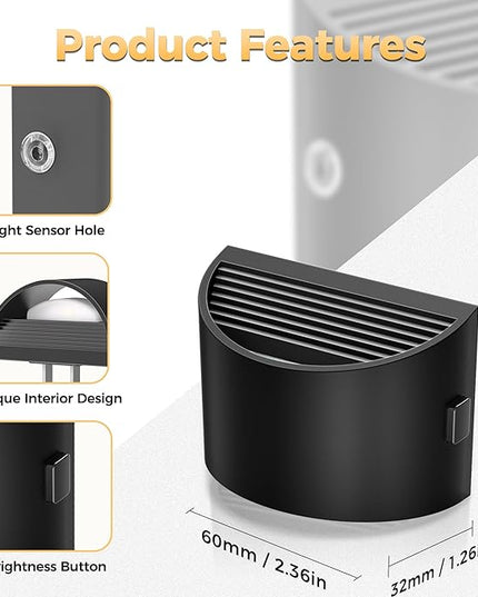 DORESshop LED Night Light[4 Pack], Night Lights Plug into Wall, 3 Level Brightness Adjustable Plug in Night Light, Dusk to Dawn Sensor, Nightlights for Adults, Bedroom, Bathroom, Hallway, 5000K