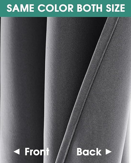 HOMEIDEAS 2 Panels Blackout Window Valance 24 inch Long Curtains for Kitchen Bathroom Dining Bedroom Grommet Small Curtain Drapes Window Toppers, Burgundy, 52 X 24
