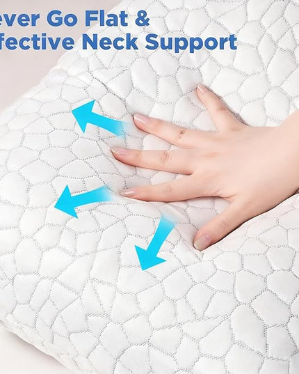 Cooling Bed Pillows for Sleeping 1 Pack Shredded Memory Foam Pillows Adjustable Cool Pillow