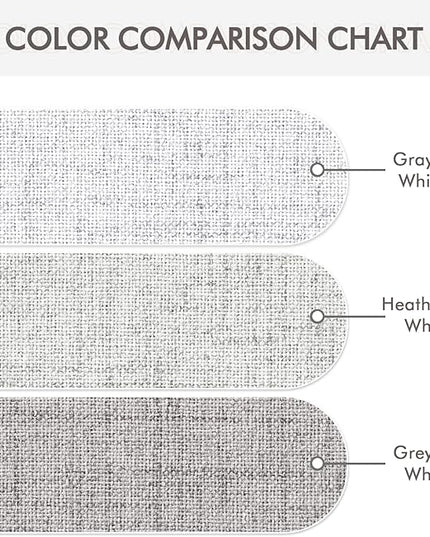 MIULEE Linen Textured Curtains for Bedroom Solid 100% Blackout Thermal Insulated Heathered White Grommet Room Darkening Curtains & Drapes Luxury Decor for Living Room Nursery 52 x 63 Inch (2 Panels)