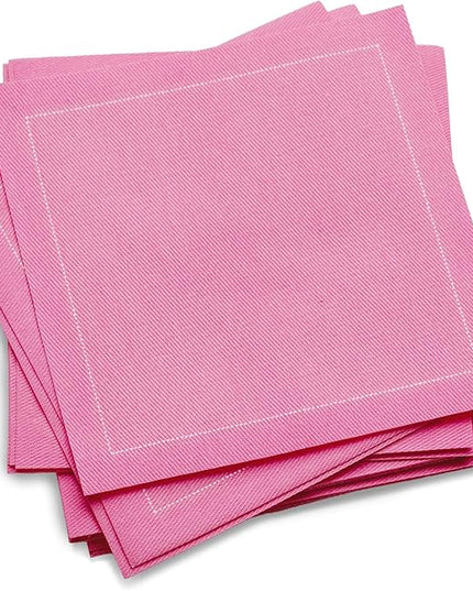 Five Star Cocktail Napkins, 50 Luxury Cotton Disposable Cocktail Party Napkins, 4.5" x 4.5" for Home Bars, Game Nights, Beverages, Birthdays, Weddings & Holidays, Citron