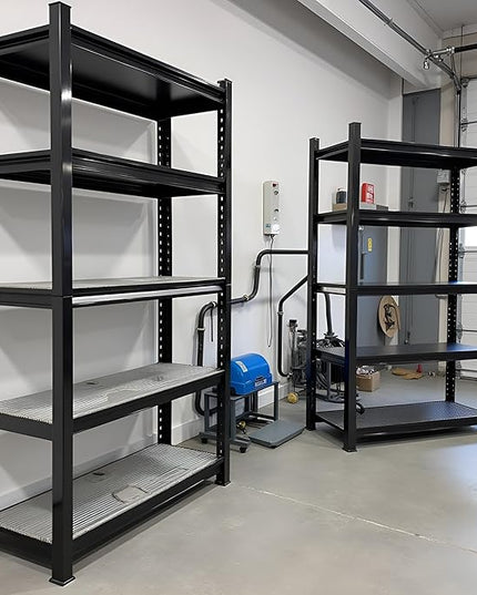 Metal Garage Shelving Unit, Heavy Duty 5-Tier Adjustable Storage Rack, Steel Shelving,3000 lbs Capacity, Industrial Shelves for Heavy Tools and Equipment (5-Tier 77.44" H x39 W x 17.77" D)