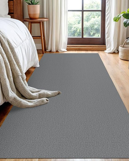 KOZYFLY Washable Runner Rug 3x8 ft Hallway Kitchen Runner Rugs with Rubber Backing Bobo Non Slip Entryway Runner Indoor, Carpet Runners for Hall Entryway Bedroom, Grey